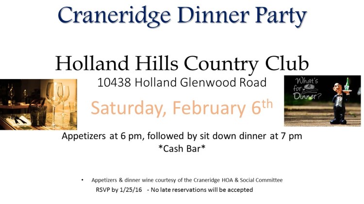 Craneridge Dinner Party